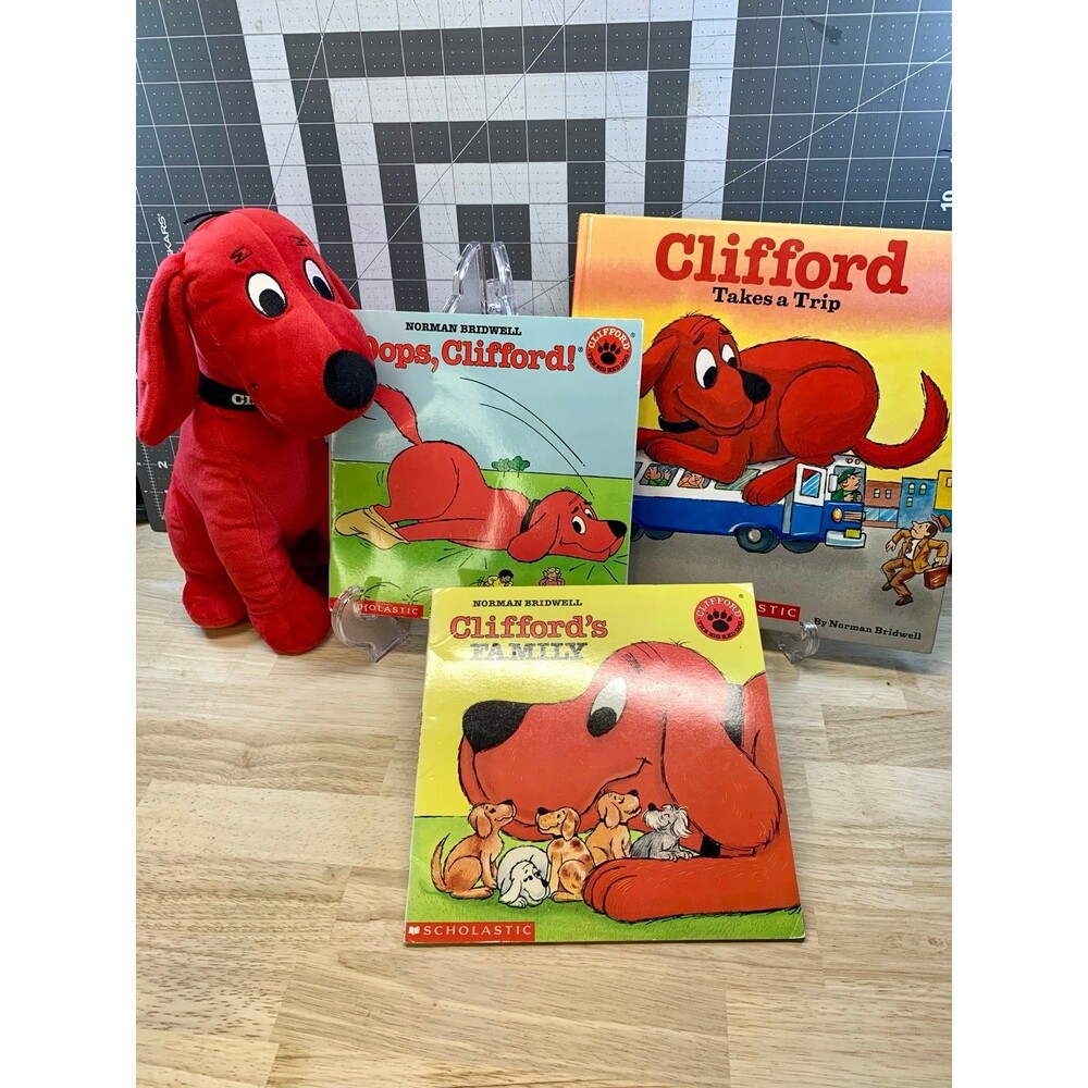 Clifford 3 Book Bundle + Plush